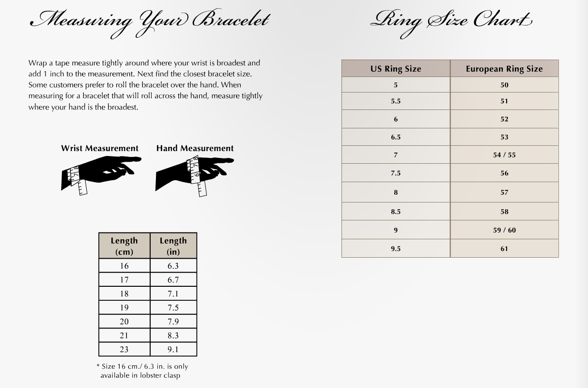 Pandora Ring Size Chart Printable Pandora Ring Size Chart Printable