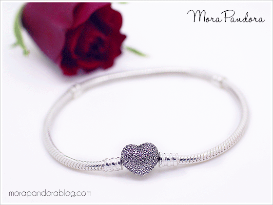 pandora valentine's 2016 pavé heart clasp bracelet