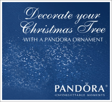 pandora christmas tree ornament banner