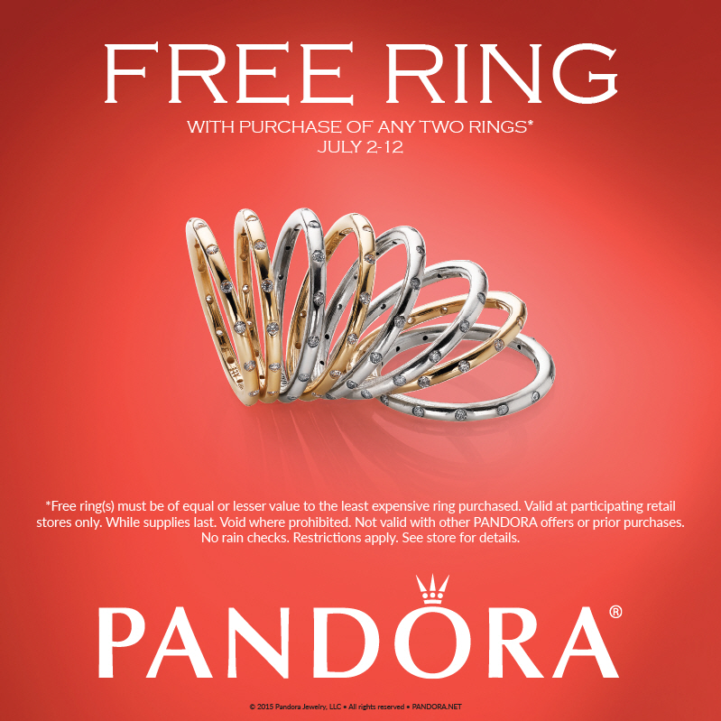 Promotion Alert Pandora 3for2 ring promo for North America starts