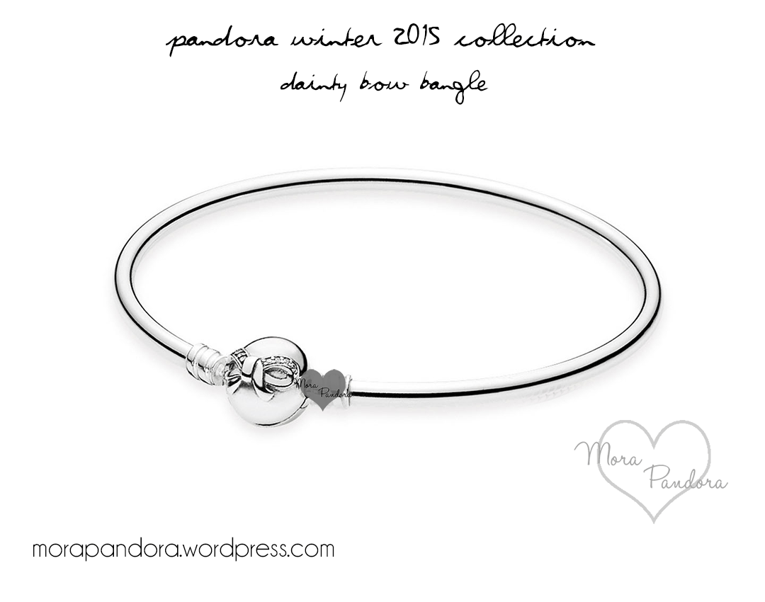 pandora winter 2015 dainty bow bangle