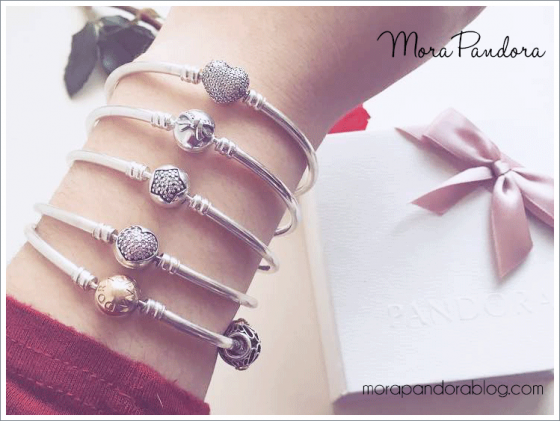 pandora dainty bow bangle stack