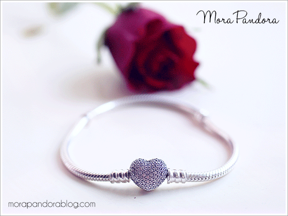 pandora valentine's 2016 pavé heart clasp bracelet