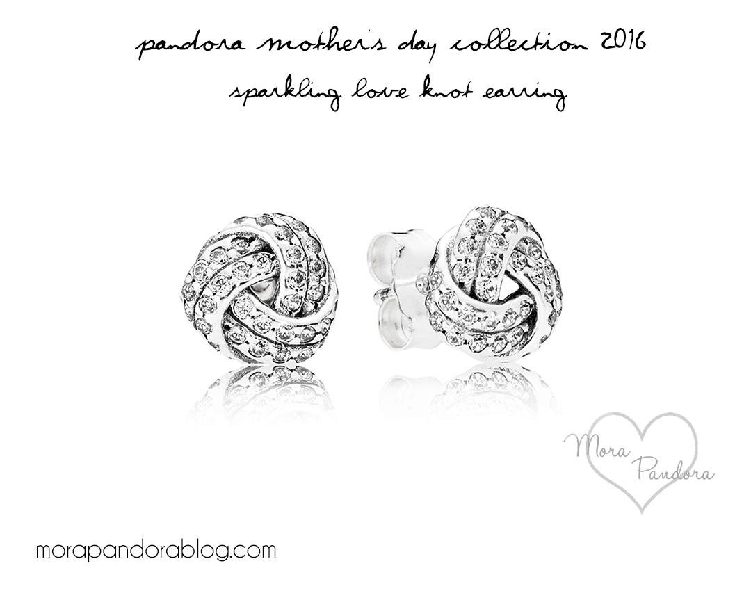 pandora mother's day 2016 sparkling love knot earrings