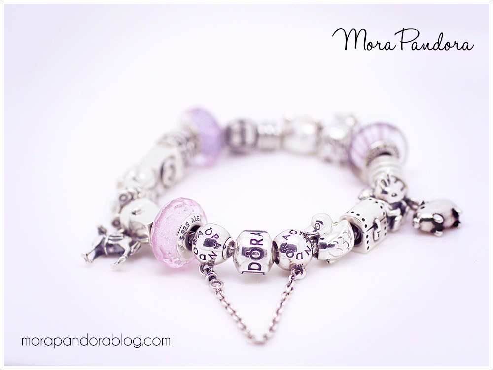 Classic Pandora Silver Design with Mother's Day Logo Safety Chain