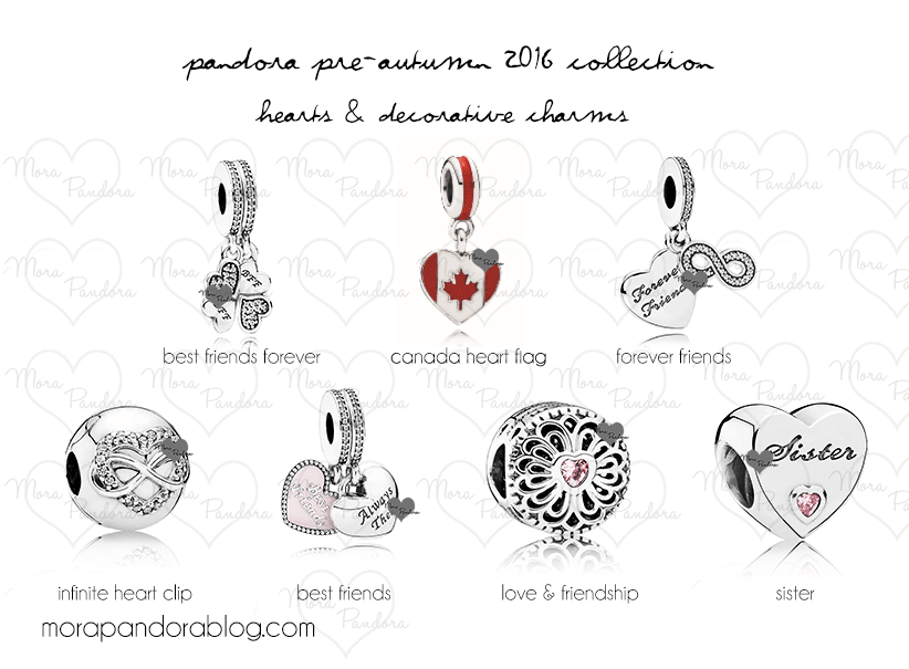 pandora pre-autumn 2016 heart charms