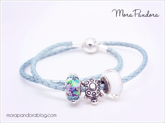 pandora summer 2016 blue leather bracelet 