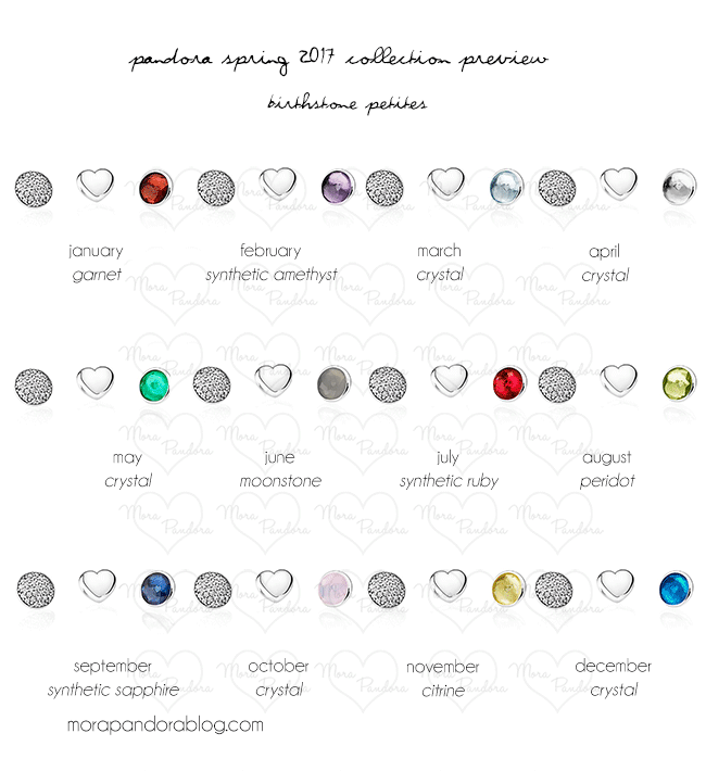 Pandora Spring 2017 Birthstone Petites