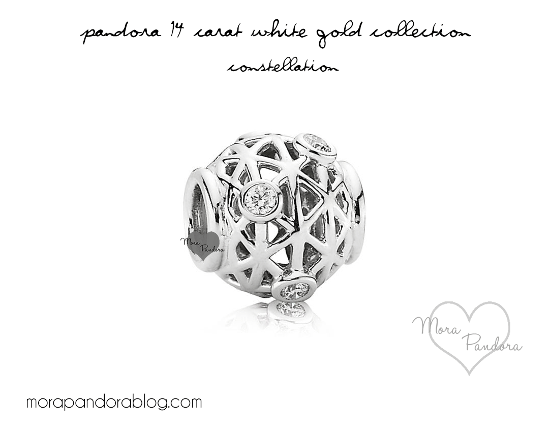 Pandora white gold diamond openwork