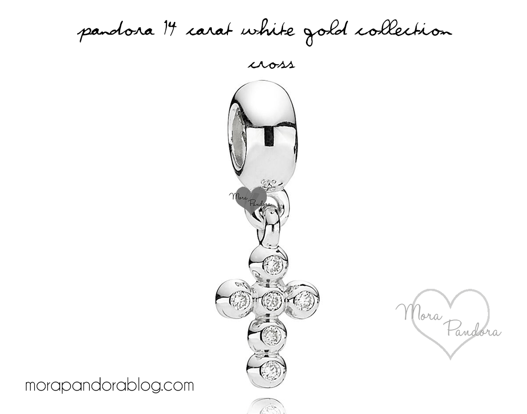 Pandora white gold Cross charm