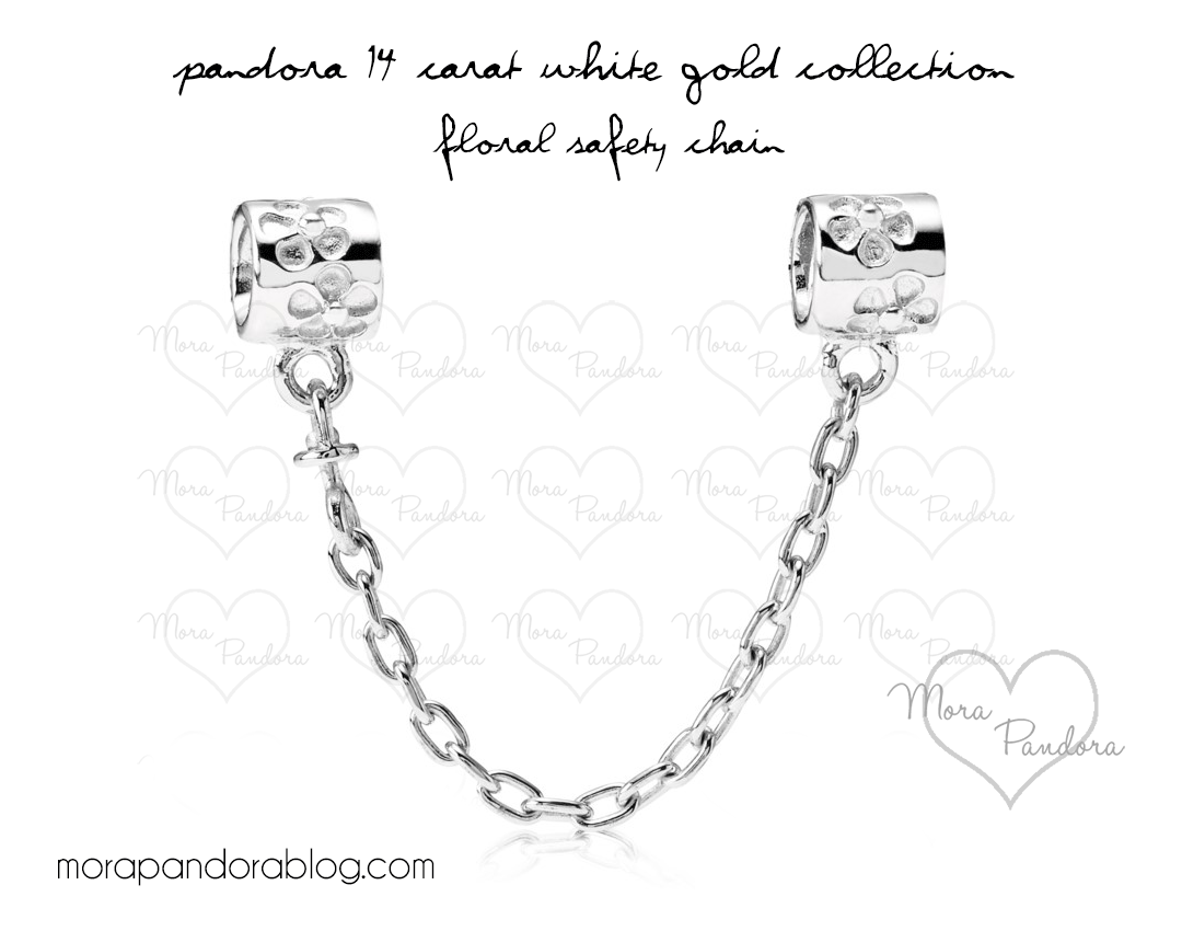 white gold safety chain Pandora