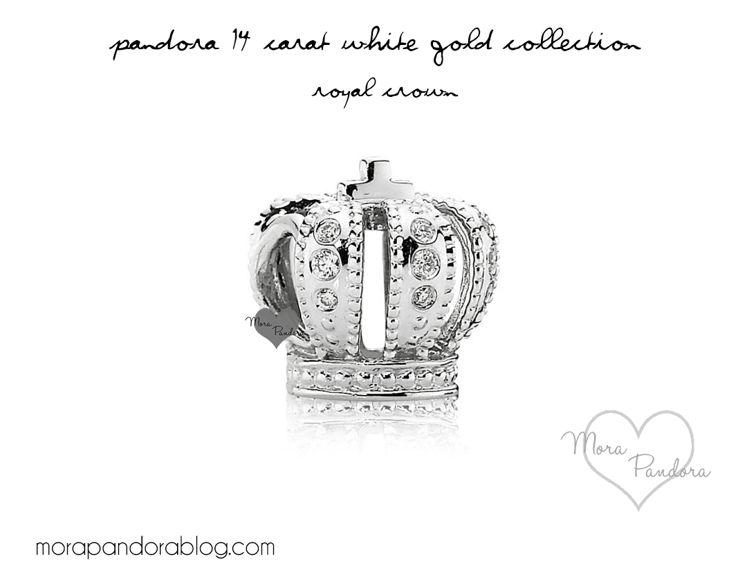 Pandora white gold crown