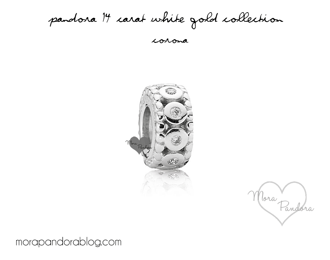 Pandora white gold diamond spacer