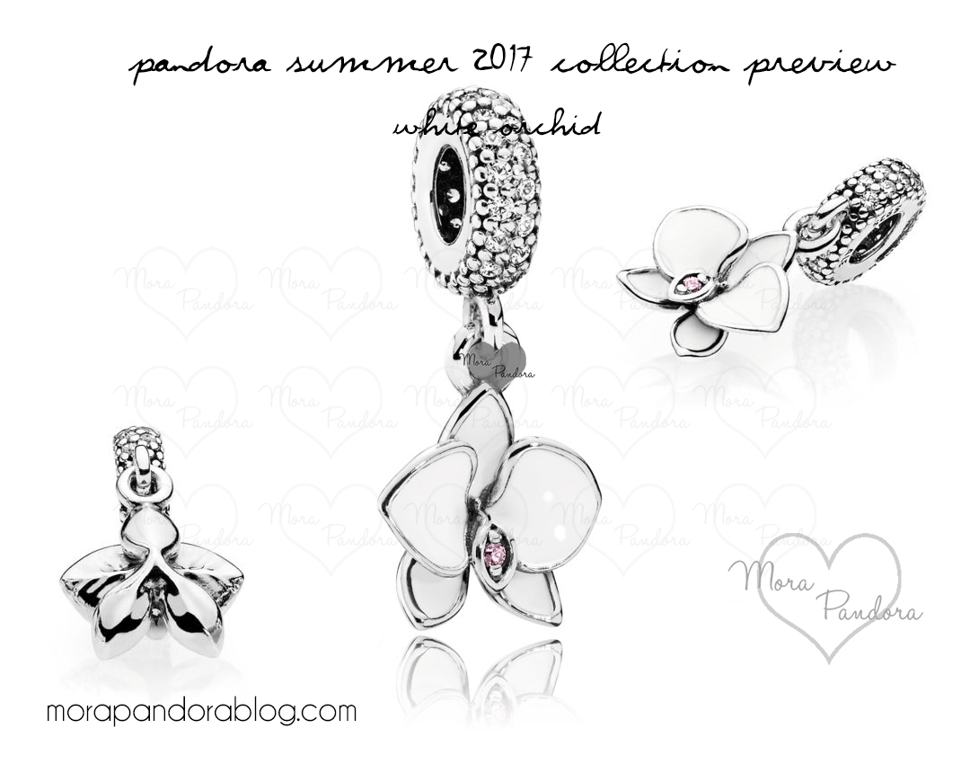 Pandora Summer 2017 white orchid