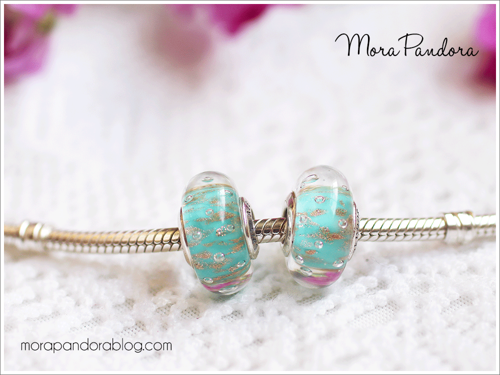 Pandora Summer 2017 Mint Glitter murano