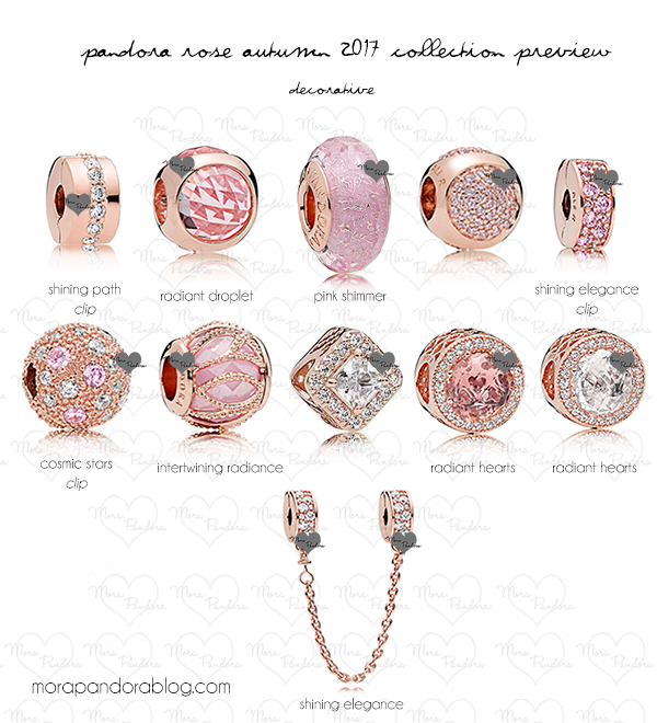 pandora rose autumn 2017 decorative charms