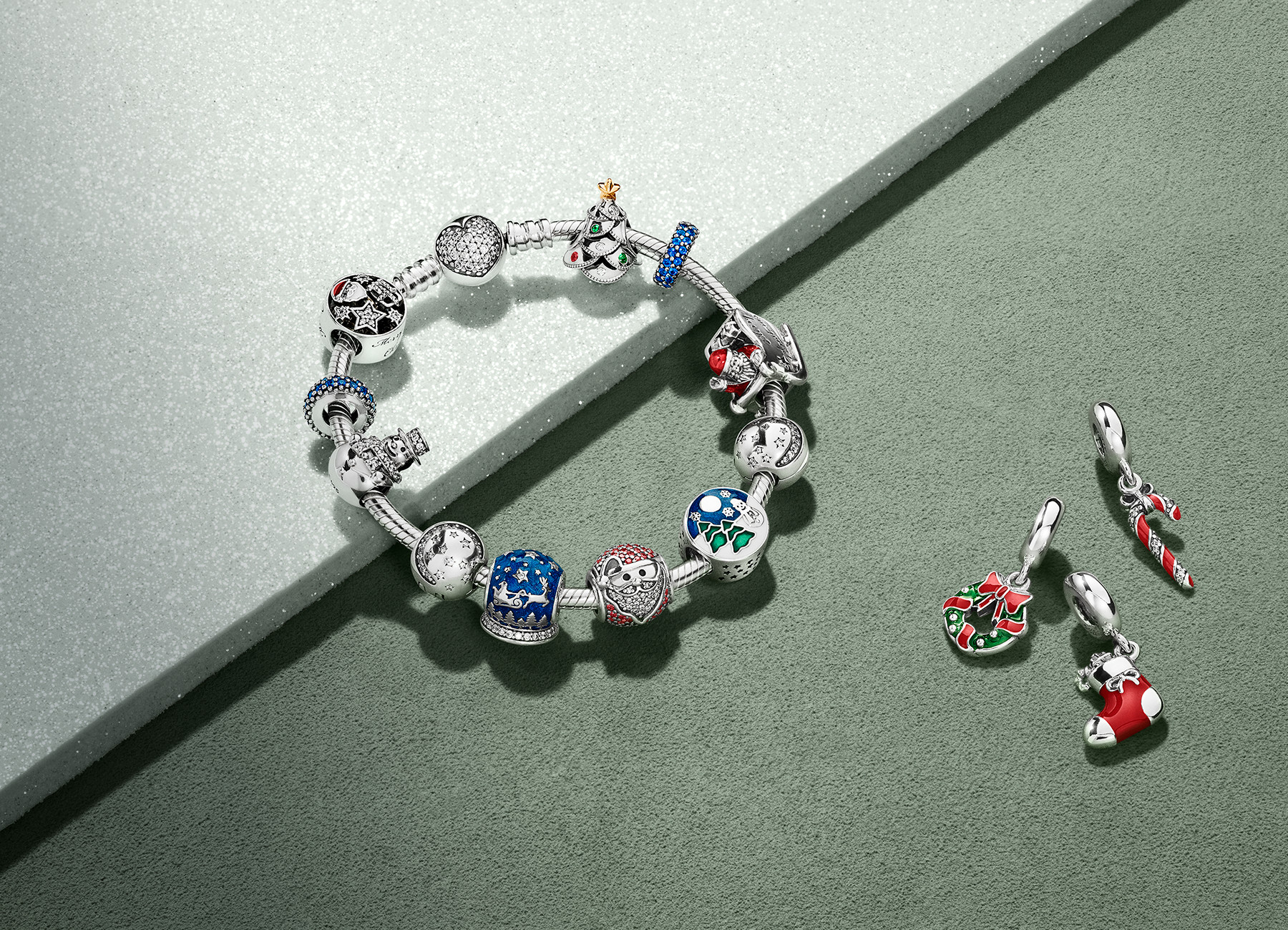 Authentic Pandora Christmas Charms set of 7