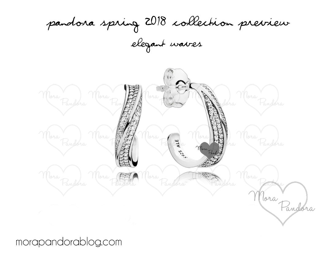 pandora spring 2018 elegant waves earrings