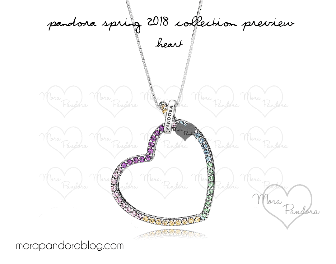pandora spring 2018 heart necklace