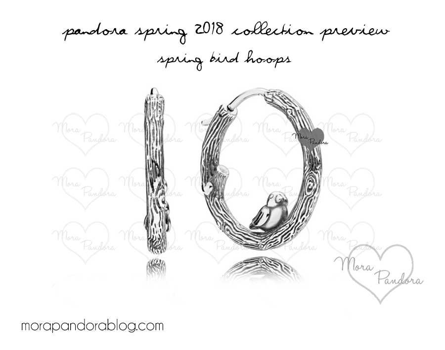 Pandora Spring 2018 spring bird hoops
