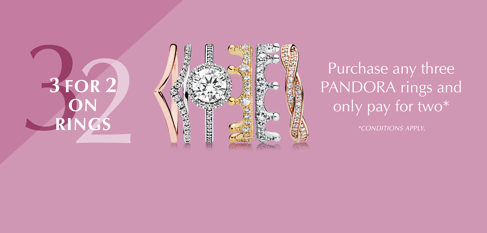 3 for 2 Pandora rings